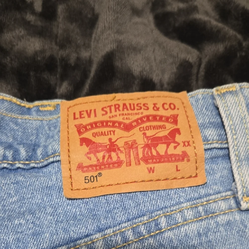 Signature by Levi Strauss Distressed Blue Jean Shorts - Picture 2 of 4